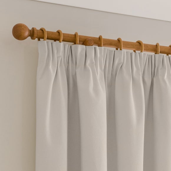 Luna Brushed Pencil Pleat Curtains (Blackout Thermal Available)