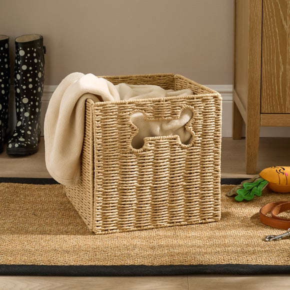 View Rope Collapsible Bone Pet Storage Basket View Rope Collapsible Bone Pet Storage Basket