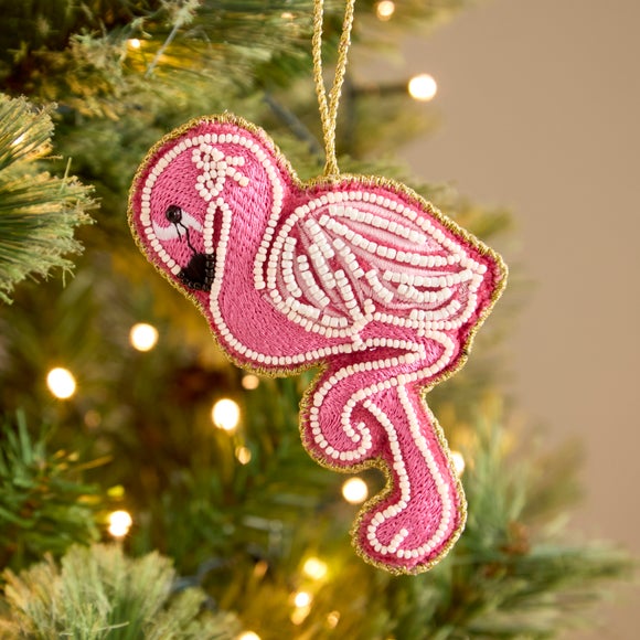 Beaded Flamingo Hanging Decoration