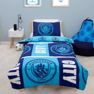 Man City Flashy Quilt Cover And Pillowcase Set