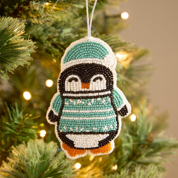 Beaded Penguin Hanging Decoration