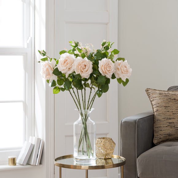 Artificial Champagne Rose Spray