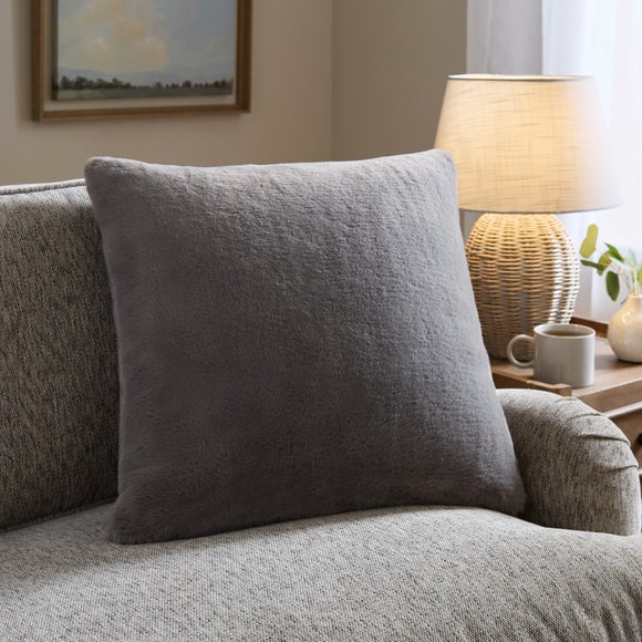 Double Sided Faux Fur Square Cushion