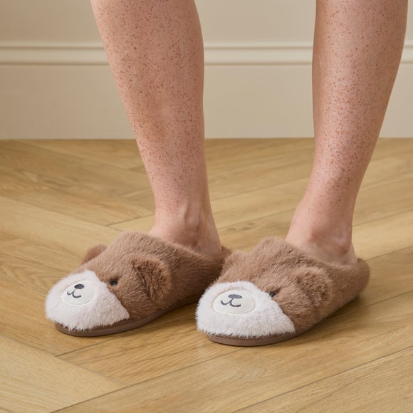 Ladies Otter Mule Slippers