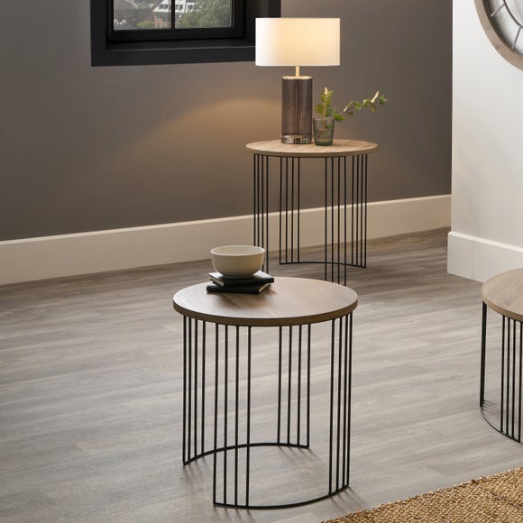 View Return - Pacific Atri Set Of 2 Nest Of Side Tables- Light Wood Effect View Return - Pacific Atri Set Of 2 Nest Of Side Tables- Light Wood Effect