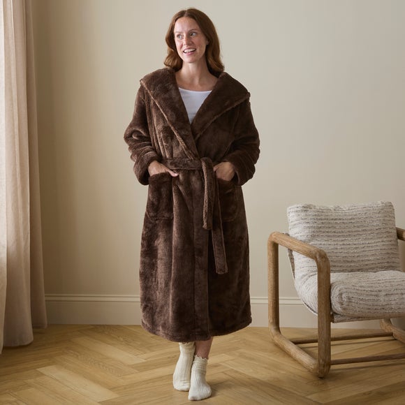 Ladies Silky Fleece Bathrobe