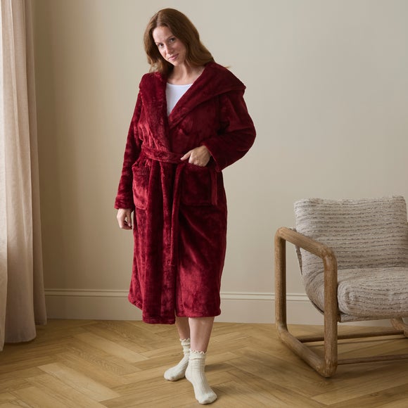 Ladies Silky Fleece Bathrobe