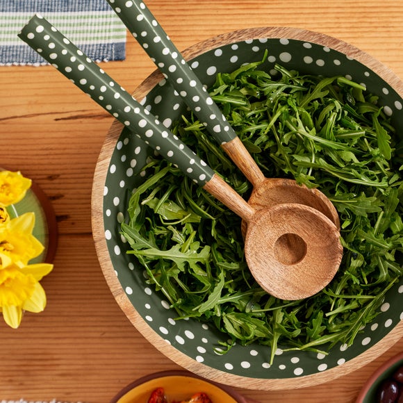 Sintra Mango Wood Spotted Salad Servers