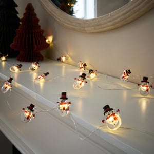 Snowman 20 Led String Lights