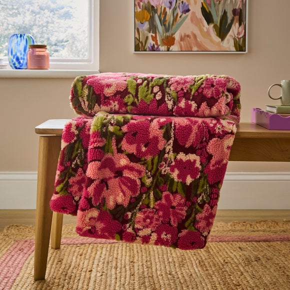 Floral Jacquard Throw 130cm x 180cm