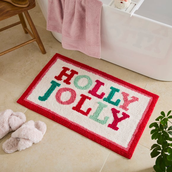 Holly Jolly Bath Mat