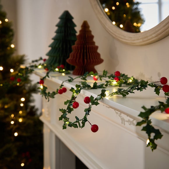Holly Leaves 20 LED String Lights