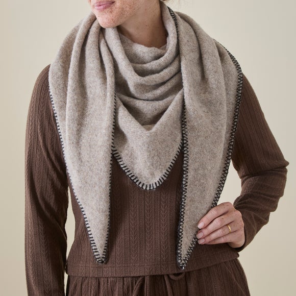 Ladies Natural Triangle Scarf