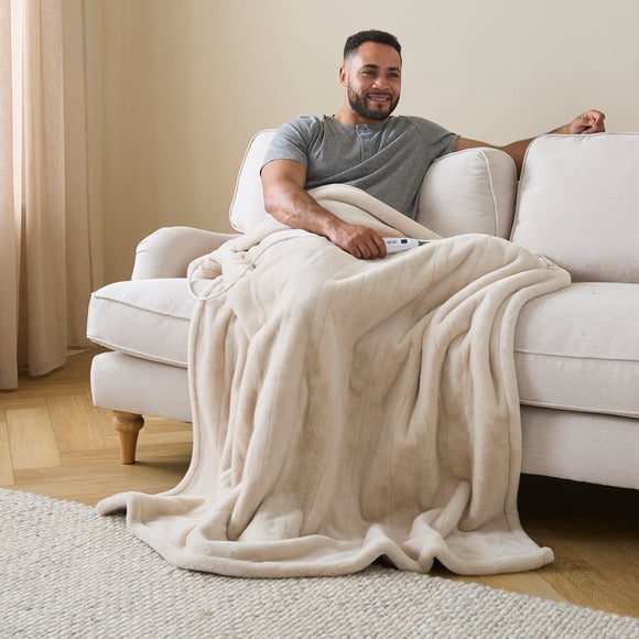 Double Sided Faux Fur Electric Throw