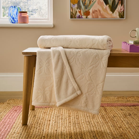 Bows Fleece Throw