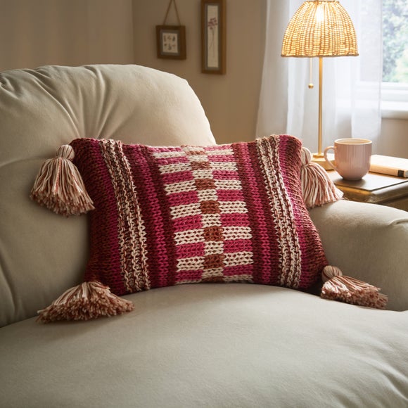 View Knitted Tassel Rectangle Cushion View Knitted Tassel Rectangle Cushion