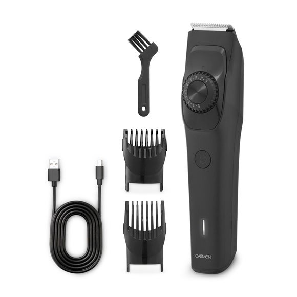 Carmen Mens Signature Hair Trimmer with 6 Combs