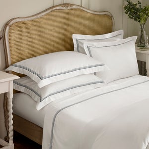 Dorma Rovello Embroidery 100 Cotton Oxford Pillowcase Pair