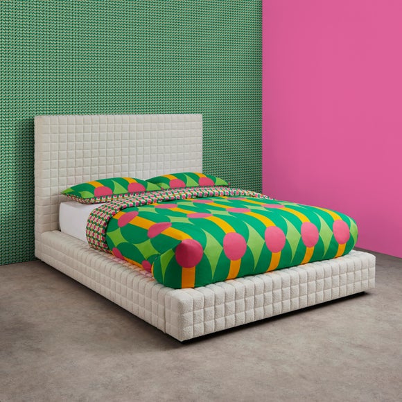 View Yinka Ilori Squares Boucle Ottoman Bed View Yinka Ilori Squares Boucle Ottoman Bed