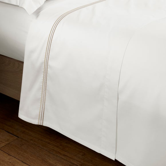 Photo 2 of Dorma Rovello Embroidery 100 Cotton Flat Sheet Photo 2 of Dorma Rovello Embroidery 100 Cotton Flat Sheet
