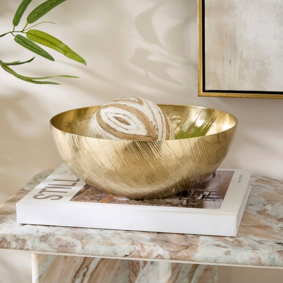 View Gold Textured Aluminium Bowl View Gold Textured Aluminium Bowl
