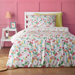 Catherine Lansfield Fruity Friends Quilt Cover And Pillowcase Set