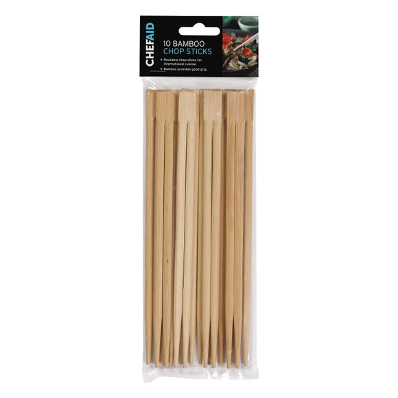 Chef Aid Pack of 10 Bamboo Chopsticks