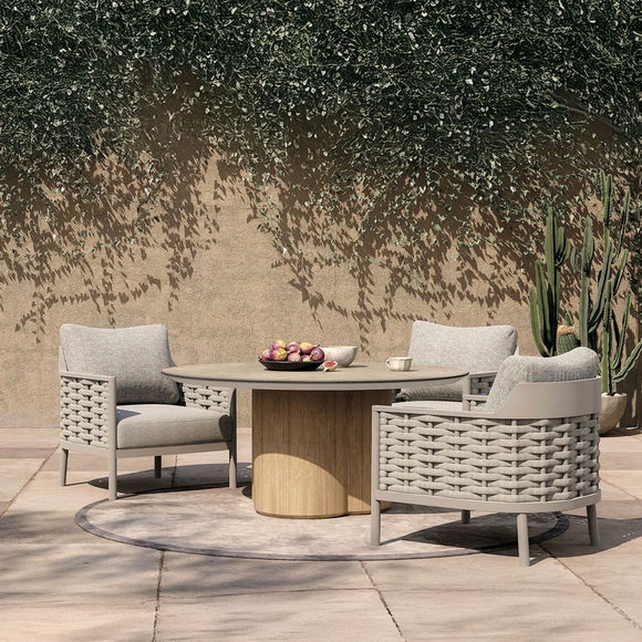 View Olma Round 4 Seater Garden Dining Set View Olma Round 4 Seater Garden Dining Set