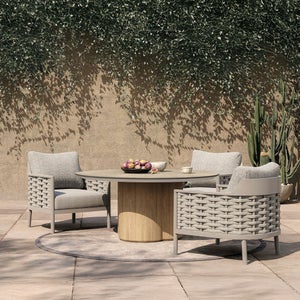 Olma Round 4 Seater Garden Dining Set