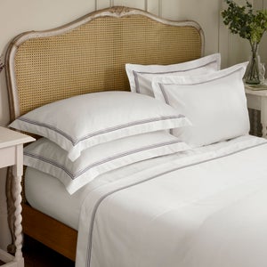 Dorma Rovello Embroidery 100 Cotton Oxford Pillowcase Pair