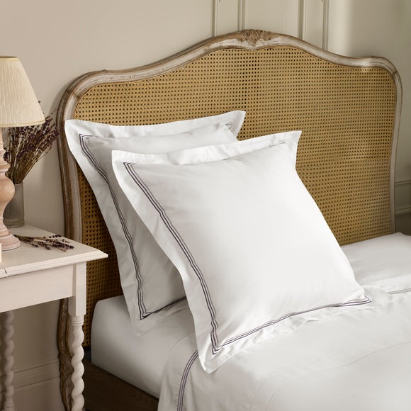 Dorma Rovello Embroidery 100% Cotton Continental Pillowcase