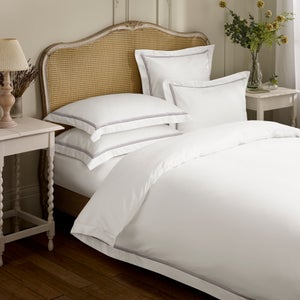 Dorma Rovello Embroidery 100 Cotton Duvet Cover & Pillowcase Set