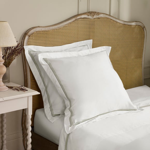View Dorma Rovello Embroidery 100 Cotton Continental Pillowcase View Dorma Rovello Embroidery 100 Cotton Continental Pillowcase