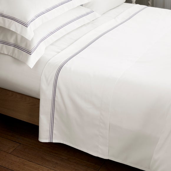 Dorma Rovello Embroidery 100% Cotton Flat Sheet