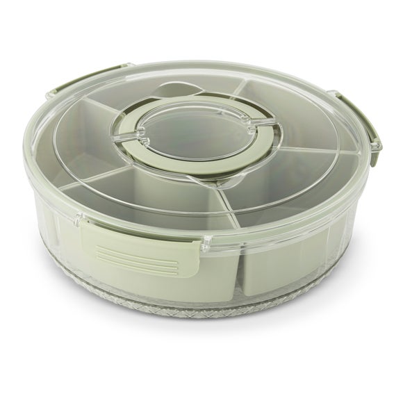 6 Section Rotating Snack Box With Handle