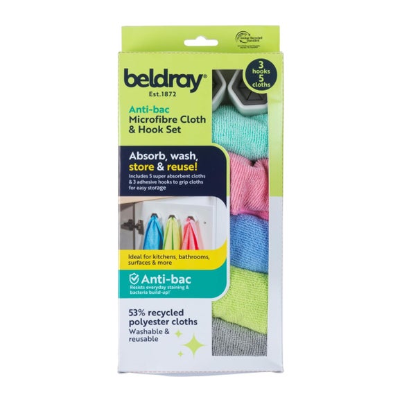 Beldray Antibacterial Microfibre Cloth Set