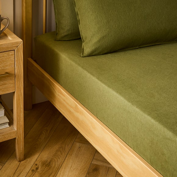 100% Organic Brushed Cotton Fitted Sheet