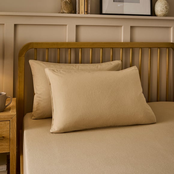 100% Organic Brushed Cotton Standard Pillowcase Pair