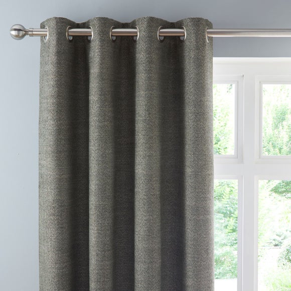 Churchgate Swithland Herringbone Eyelet Curtains (Blackout Available)