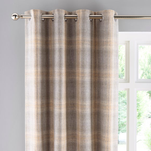 Pinfold Check Eyelet Curtains