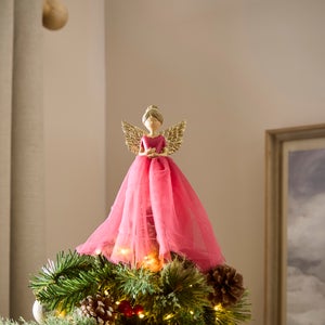 Pink Dress Fairy Tree Topper