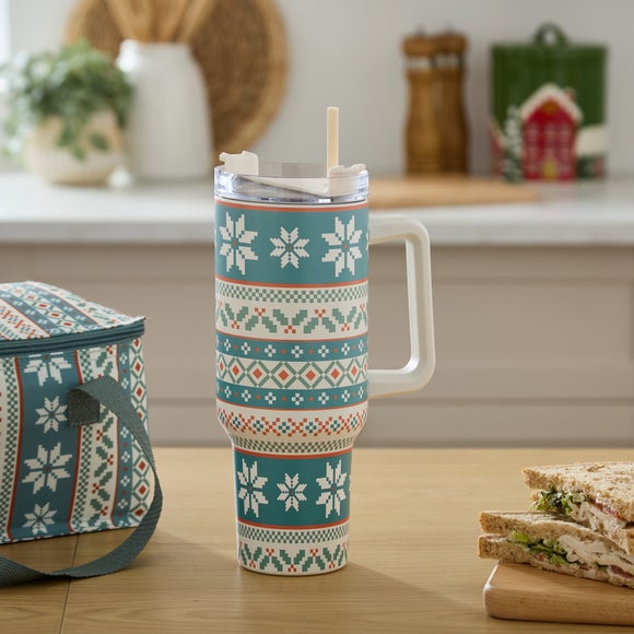 Stainless Steel Alpine Print Tumbler