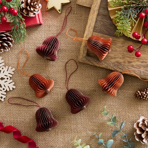 Set of 6 Mini Paper Bells