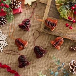 Set Of 6 Mini Paper Bells