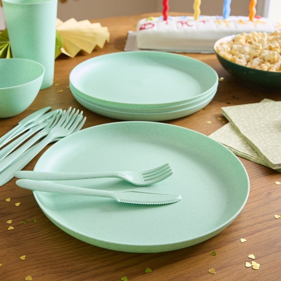 View Set Of 4 Speckle Plastic Plates View Set Of 4 Speckle Plastic Plates