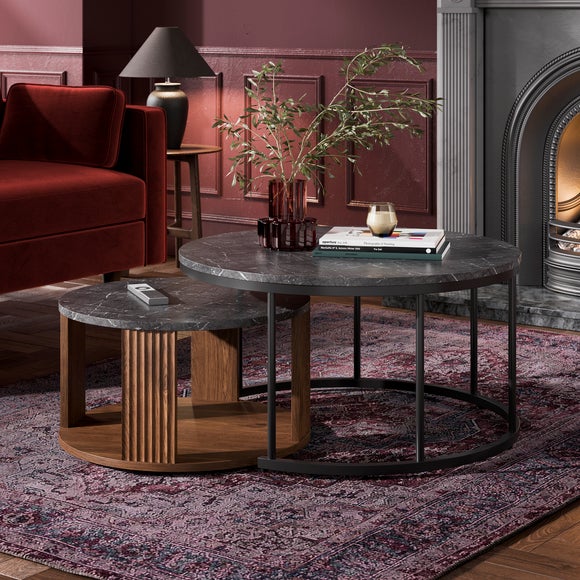 Photo of georgi marble effect nest of coffee tables