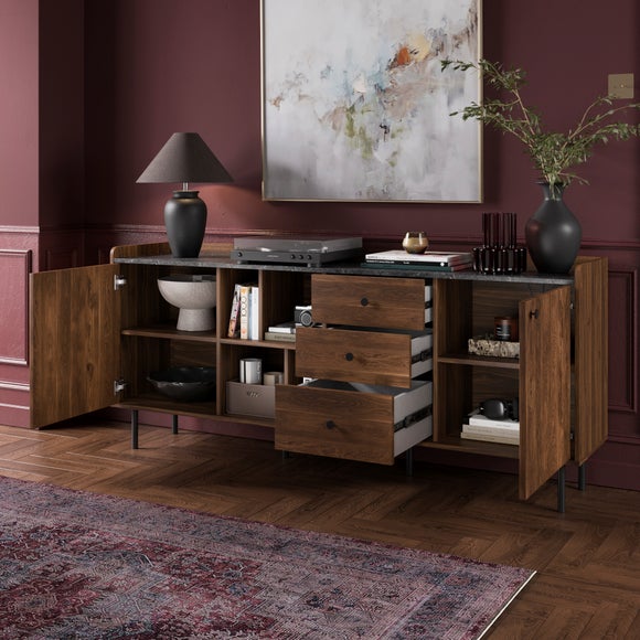 Photo 2 of Georgi Marble Effect Extra Wide Sideboard Photo 2 of Georgi Marble Effect Extra Wide Sideboard