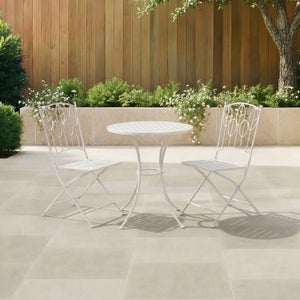 Rustic Leaf Metal Bistro Set