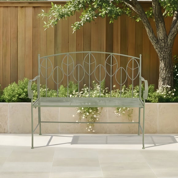 View Rustic Leaf Metal Bench View Rustic Leaf Metal Bench