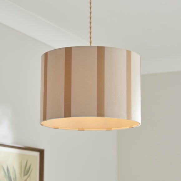 Caramel Stripe Easy Fit Drum Lamp Shade